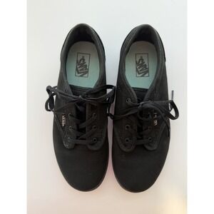 Vans Old Skool V Low Top Black Canvas Sneakers Missy 4.5